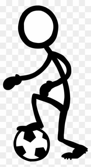 Stick Figure Football Drawing Clip Art - Soccer Player Stick Figure Png ...