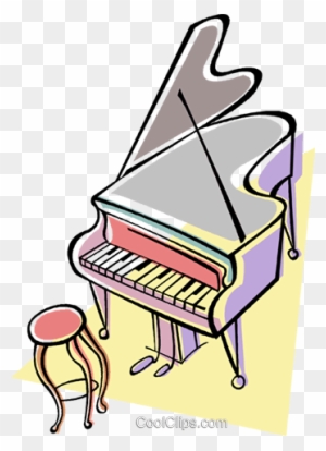 Grand Piano Royalty Free Vector Clip Art Illustration - Musicality 