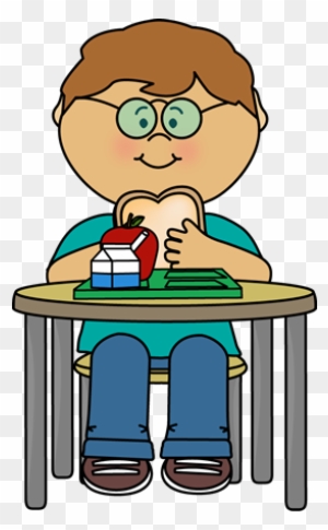 Kids Eating Clipart - Girl Eating Lunch Clipart