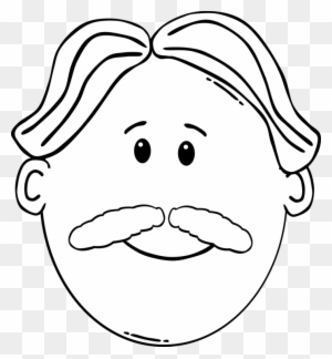 father face clipart black and white