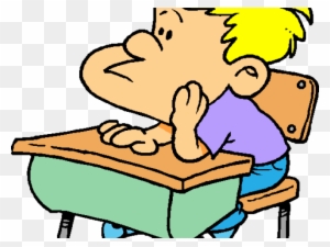 Student Paying Attention Clipart Cartoon Student Sitting At Desk