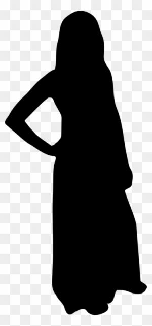 Woman in saree silhouette 2 - Openclipart