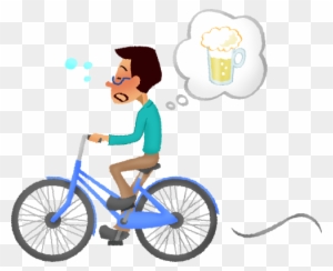 Drunk Man Riding Bicycle 自転車 に 乗る イラスト Free