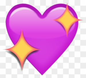 Purple Emoji Heart Purpleheart Heartemoji Sticker Mysti - Pink Heart ...