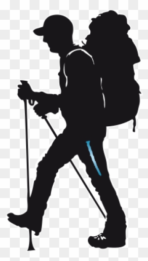 hiking man silhouette