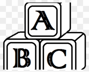 abc blocks clipart black and white