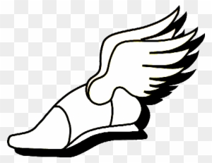 cross country shoe with wings clipart