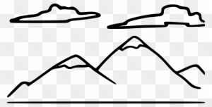 Moutain Drawing - Clip Art Mountain Black And White