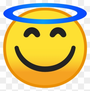 Smiling Face With Halo Icon - Smiley Face With Halo - Free Transparent ...