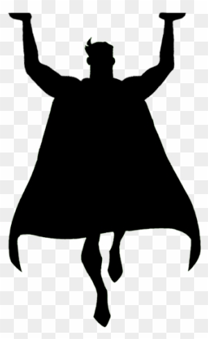 flying superhero silhouette cape