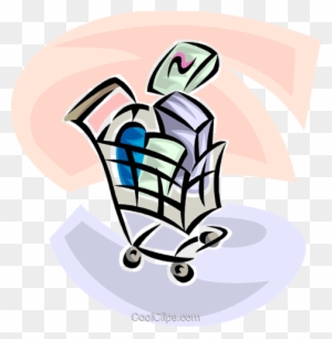 Shopping Cart With Clothing Items Royalty Free Vector - Consumer Goods ...