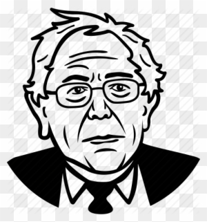 bernie sanders line drawing