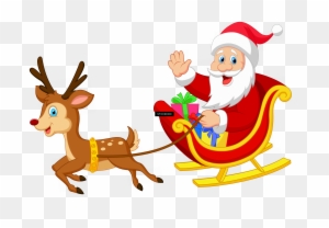 Santa Sleigh Holidays - Transparent Santa Claus Clipart - Free ...