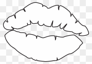 kissing lips coloring page