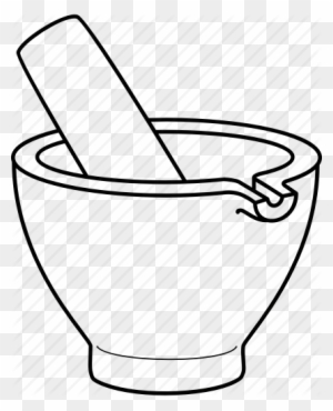 Clip Transparent Library Drawing Beautiful Hand Healthy - Mortar And Pestle Drawing Png