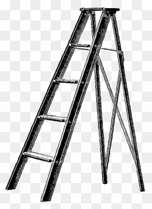 Clip Art Ladder Illustration - Ladder Vintage Illustration