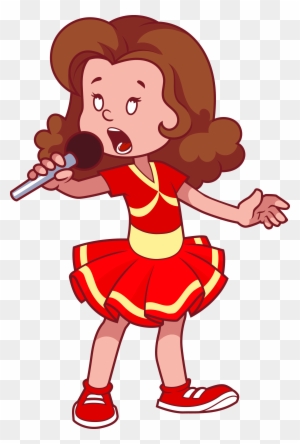 Singing Cartoon Girl Female - Cartoon Girl Singing - Free Transparent