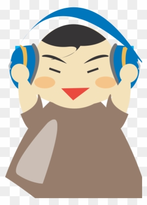 Listen Earphones, Sound, Boy, Character, Headphone, - Boy