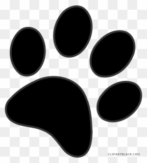 Lion Paw Prints Animal Free Black White Clipart Images - Blue Paw Print ...