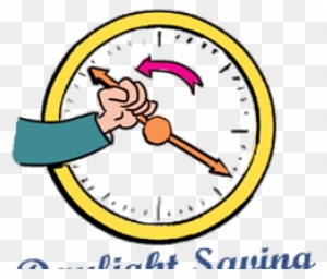 daylight savings ends red clock clipart