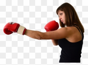 girl punching clipart