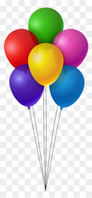 Luftballons Geburtstag Clipart - Baloes Coloridos Png - Free