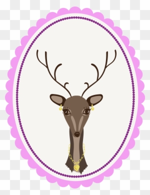 doe with bow clipart download