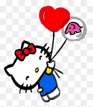 hello kitty con globos clipart