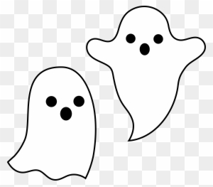 black and white ghost clipart