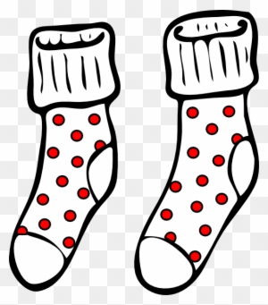 Sock Clipart - Polka Dot Socks Clipart