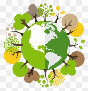 Globe With Tress - Eco Globe - Free Transparent PNG Clipart Images Download