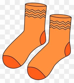 Sock Clip Art - Orange Socks Clipart