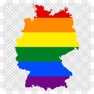 Download Germany Rainbow Pride Flag And Map Baby Blanket - Germany State Flag Map