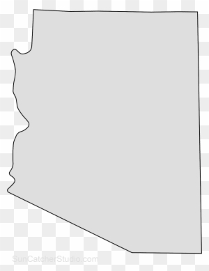 Arizona Map Outline Png Shape State Stencil Clip Art - Arizona Map ...