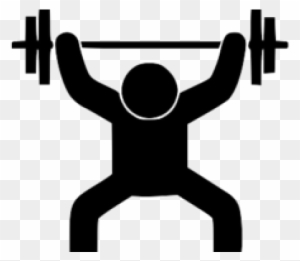 Men Clipart Weightlifting - Stick Man Lifting Weights