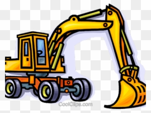 caterpillar job site machine backhoe clipart