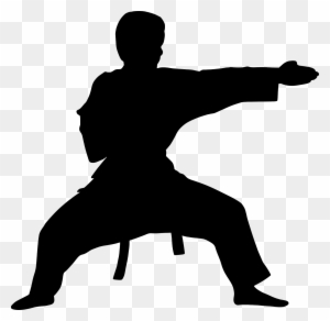 Karate Fighter Silhouette - Karate Silhouette Png - Free Transparent ...