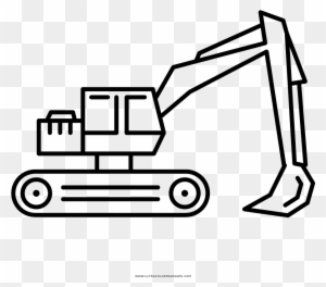 Excavator Silhouette - Escavadeira Desenho Preto Png - Free Transparent ...