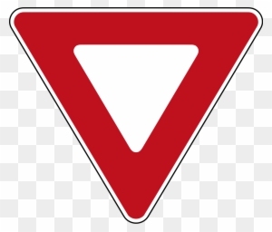 Open - Yield The Right Of Way Sign