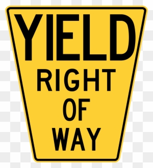 Open - Yield Right Of Way Sign