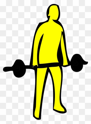 Weightlifter Weightlifting Fitness - Drawing Of A Person Lifting Weights