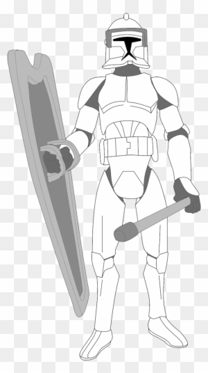 Clone With Riot Gear By Fbombheart On - Clone Arc Trooper Drawing