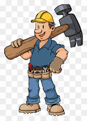 Call Or Text Now - Cartoon Construction Worker - Free Transparent PNG ...