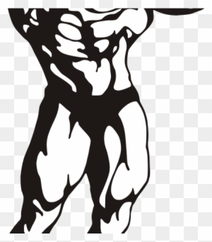 15 Muscle Man Body Builder Silhouette (PNG Transparent)