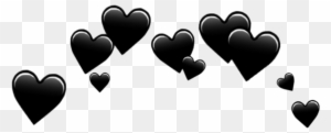 New Sticker Hearts Black Crown Freetoedit - Heart Emoji Crown Png ...