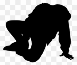 crawling man silhouette