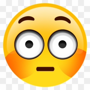 Dazed Face Flushed Flirt - Flushed Emoji Discord - Free Transparent PNG ...