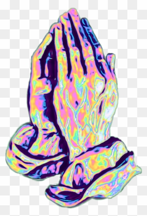 Hands Prayer Hand Praying Hologram Holographic Prayer Stickers Free Transparent Png Clipart Images Download