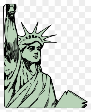 Medium Image - Statue Of Liberty Drawing Big