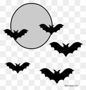 Download Full Moon And Bats Free Halloween Clip Art Bat Svg File Free Free Transparent Png Clipart Images Download